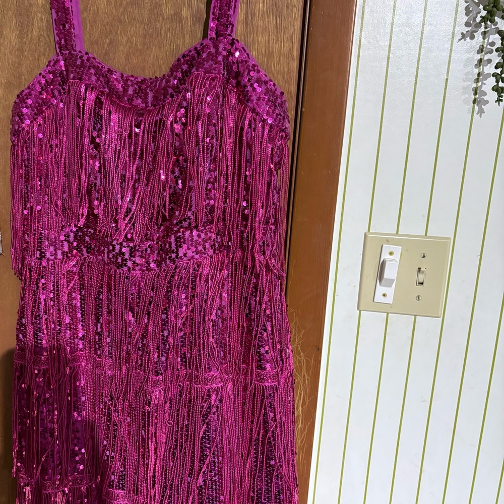 SHEIN Fuchsia Glam Dress